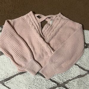 Pink kitted sweater